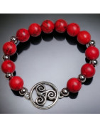 Bracelet Jaspe Impérial Triskel Pierres de 8mm