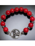 Bracelet Jaspe Impérial Triskel Pierres de 8mm