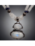 Collier Pierre de lune & Lapis-lazuli Argent 925