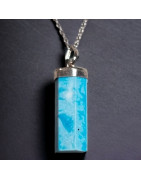Pendentif Turquoise Argent 925 avec chaîne
