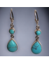 Boucles Turquoise Argent 925