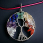 Pendentif 7 Chakras Arbre de vie GM sur cordon