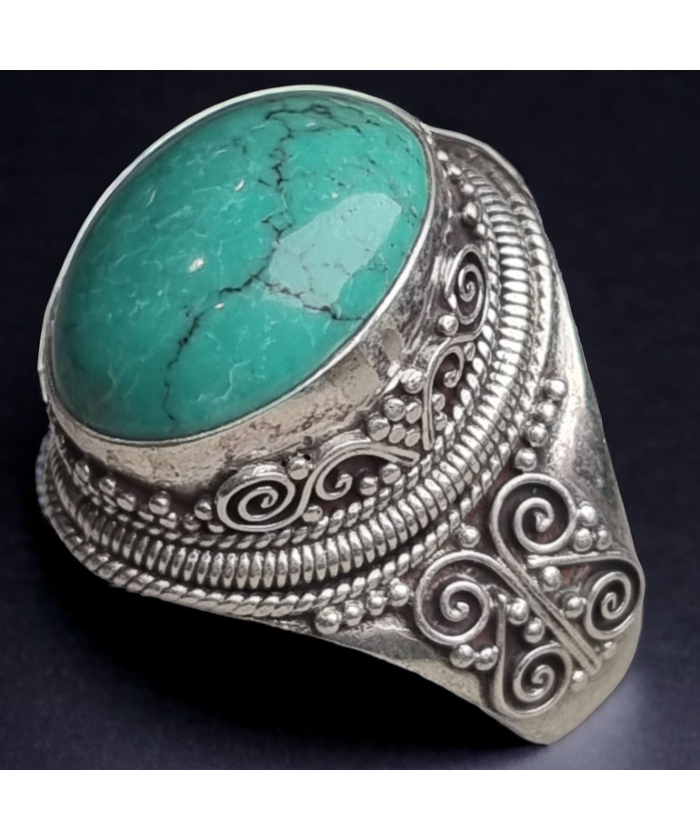 Bague Turquoise argent 925 Taille 63