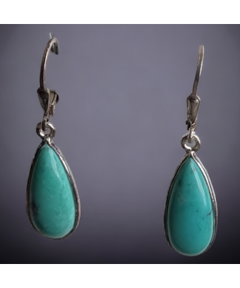 Boucles Turquoise serties...