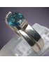 Bague Tourmaline bleue indigolite Argent 925 Taille 54