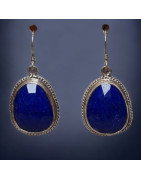 Boucles Lapis-lazuli Ovales Argent 925