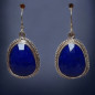 Boucles Lapis-lazuli Ovales Argent 925