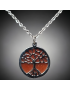 Pendentif Cornaline Arbre de vie avec chaîne