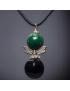 Pendentif Malachite & Onyx avec cordon