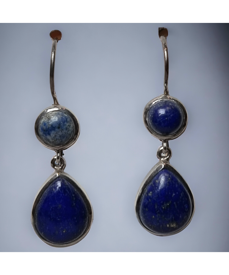 Boucles d'oreilles Lapis-lazuli Argent 925