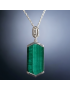 Pendentif Malachite et Zirconium avec chaîne argent 925