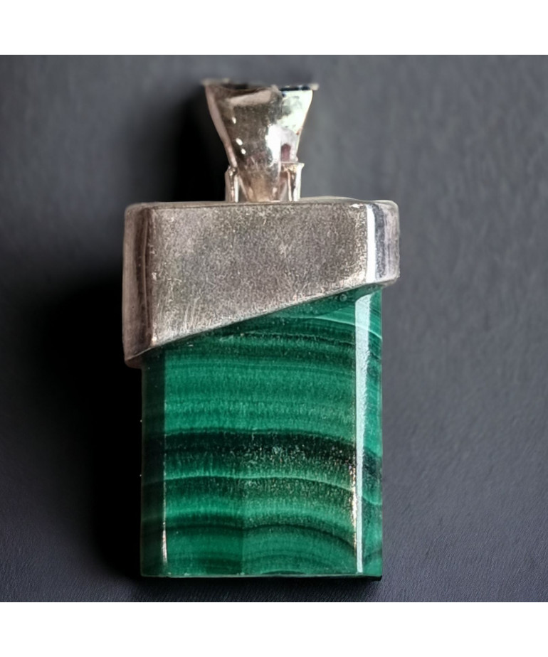 Pendentif Malachite Argent 925