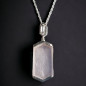 Pendentif Quartz rose et Zirconium avec chaîne argent 925