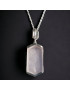 Pendentif Quartz rose et Zirconium avec chaîne argent 925