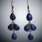 Boucles Lapis-lazuli facettées Argent 925