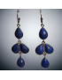 Boucles Lapis-lazuli facettées Argent 925