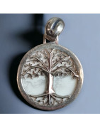 Pendentif Howlite Arbre de vie Argent 925