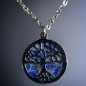 Pendentif Lapis-lazuli Arbre de vie avec chaîne