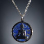 Pendentif Lapis-lazuli Bouddha avec chaîne