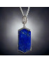 Pendentif Lapis-lazuli et Zirconium avec chaîne argent 925