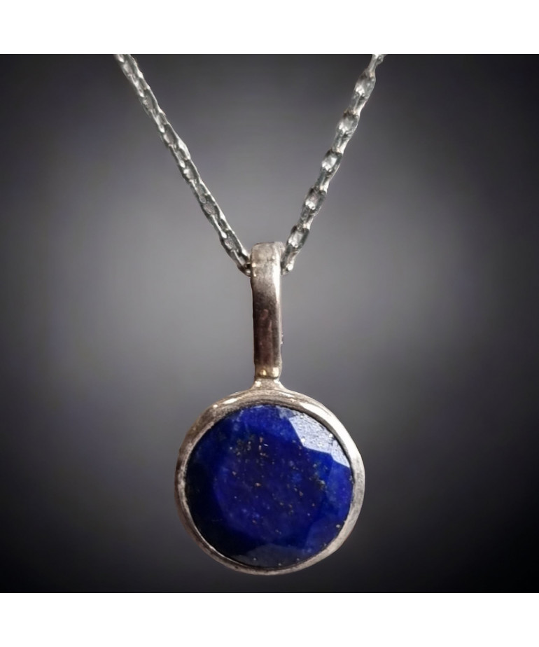 Pendentif Lapis-lazuli Argent 925 avec chaîne