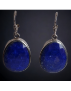 Boucles Lapis-lazuli facettées Argent 925