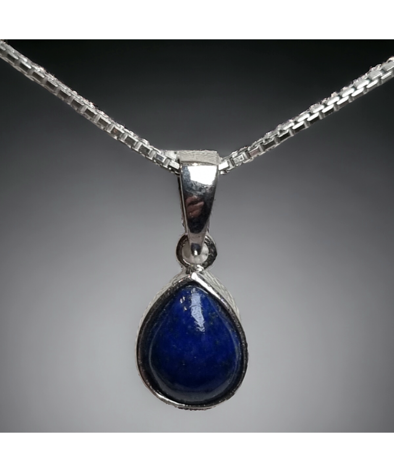 Pendentif Lapis-lazuli Argent 925 avec chaîne