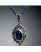 Pendentif Lapis-lazuli Argent 925 sur cordon