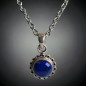 Pendentif Lapis-lazuli Soleil Argent 925 avec chaîne