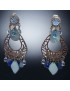 Boucles Nacre & Perles de verre Argent 925 à clips