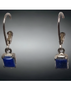 Boucles Lapis-lazuli facettées Argent 925