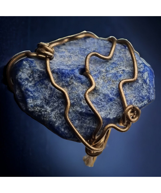 Bague Lapis-lazuli Laiton Taille 53
