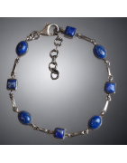 Bracelet Lapis-lazuli Argent 925 avec fermoir
