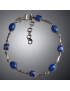 Bracelet Lapis-lazuli Argent 925 avec fermoir