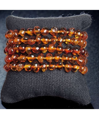 Bracelet Ambre Cognac Bébé Baroque