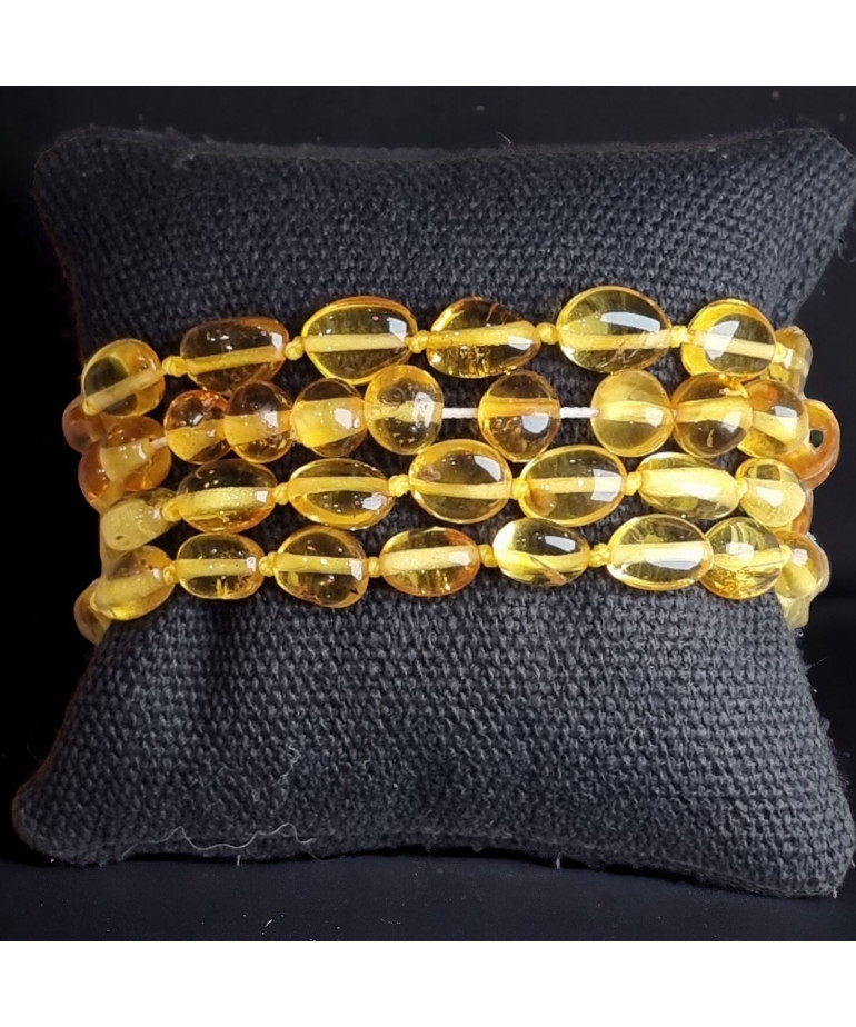 Bracelet Ambre Clair Bébé Baroque