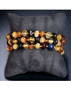 Bracelet Ambre Baltique Multicolore Bébé avec Fermoir Sécurisé