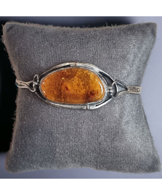Bracelet Ambre cognac Argent 925
