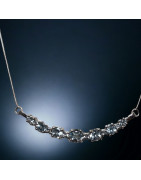 Collier Améthyste Topaze bleue Argent 925