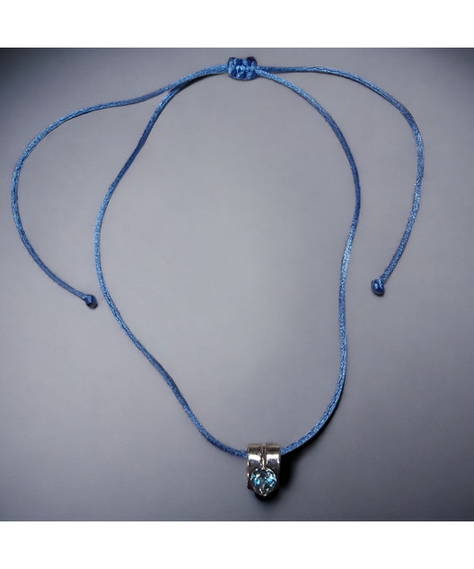 Pendentif Topaze Argent 925 sur cordon réglable
