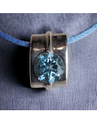 Pendentif Topaze Argent 925 sur cordon réglable
