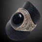 Bague Onyx noire Argent 925 Taille 66