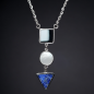 Pendentif Onyx Nacre & Lapis-lazuli