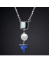 Pendentif Onyx Nacre & Lapis-lazuli