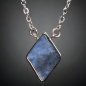 Pendentif Sodalite Losange avec chaîne