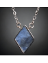 Pendentif Sodalite Losange avec chaîne