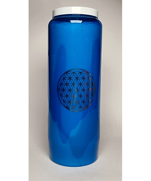 Bougie neuvaine bleue