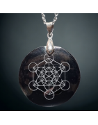 Pendentif Obsidienne Noire miroir Métatron
