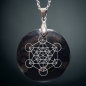 Pendentif Obsidienne Noire miroir Métatron