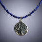 Collier Lapis-lazuli & Pendentifs Médailles Arbre de vie / Family Argent 925